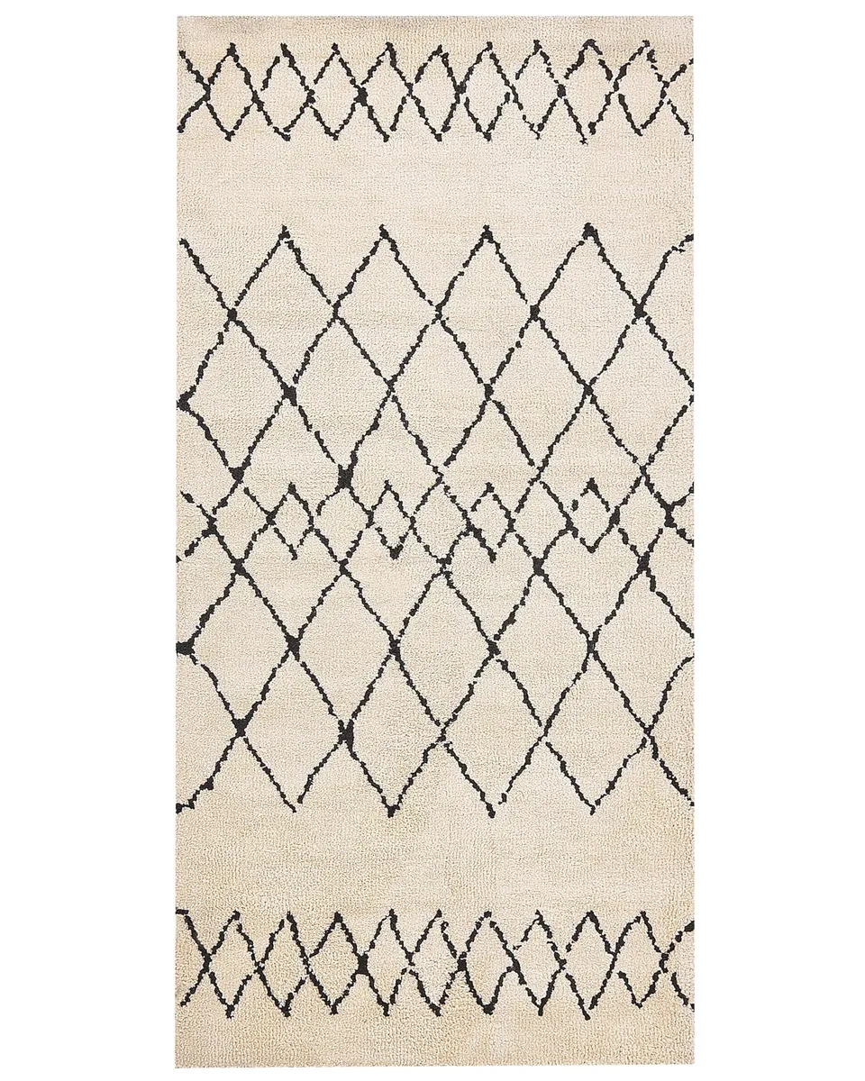 beliani-havsa-teppich-80x150-beige-schwarz-zickzack image 1