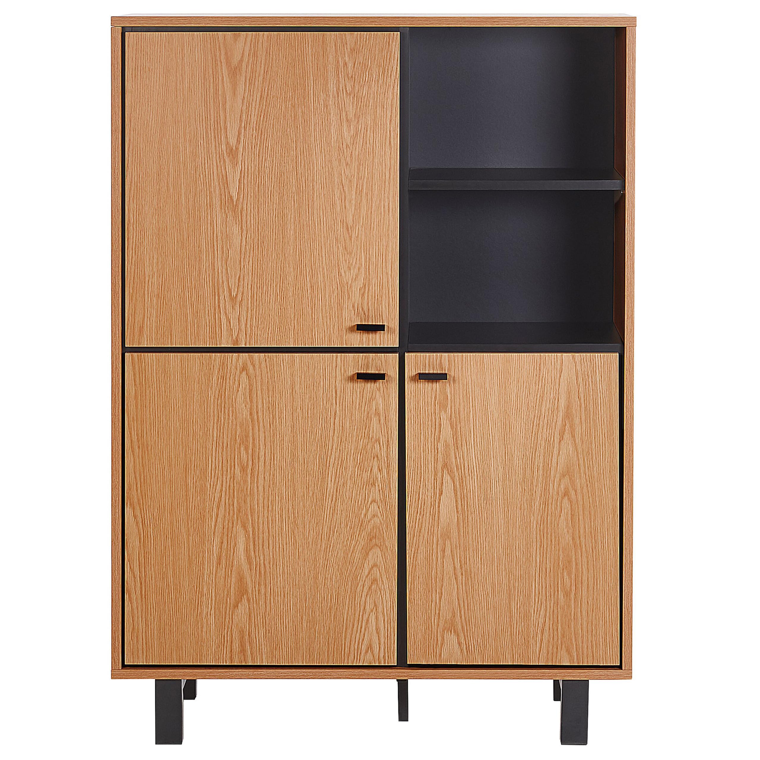 beliani-paramount-sideboard-hellbraun-3-t-rig-retro image 6