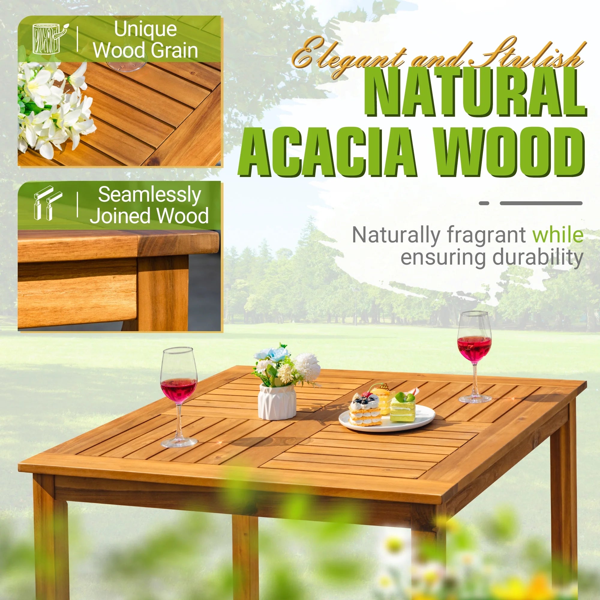 homall-patio-furniture-essgruppe-akazie-5-tlg-90cm-burlywood image 5