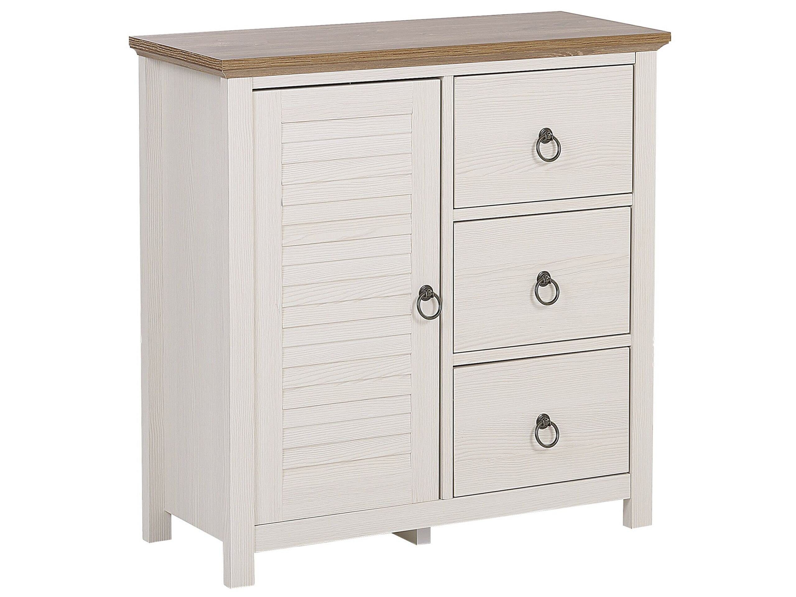 beliani-kirkland-sideboard-beige-3-schubladen-rustikal-80-cm image 1