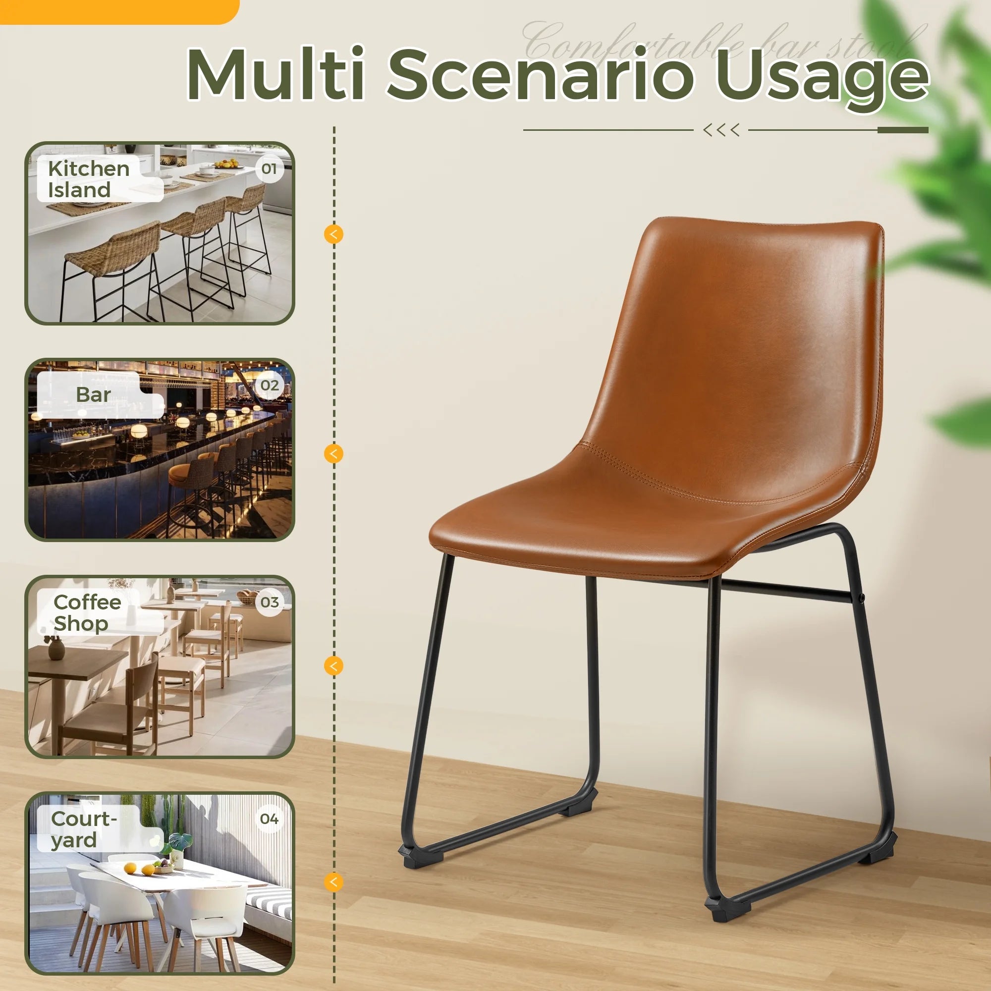 homall-bar-stool-barhocker-18-zoll-braun-2er-set-pu-leder image 5