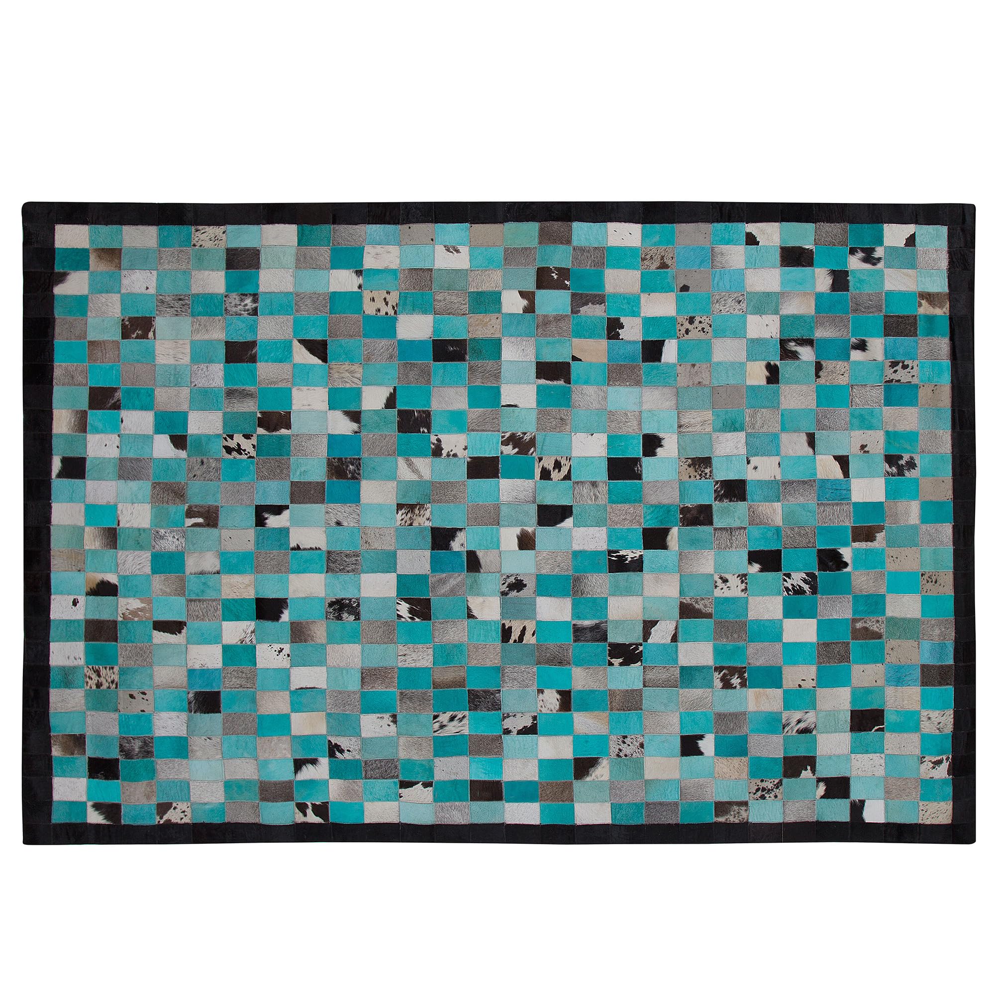 beliani-nikfer-teppich-160x230-t-rkis-grau-leder-patchwork image 3