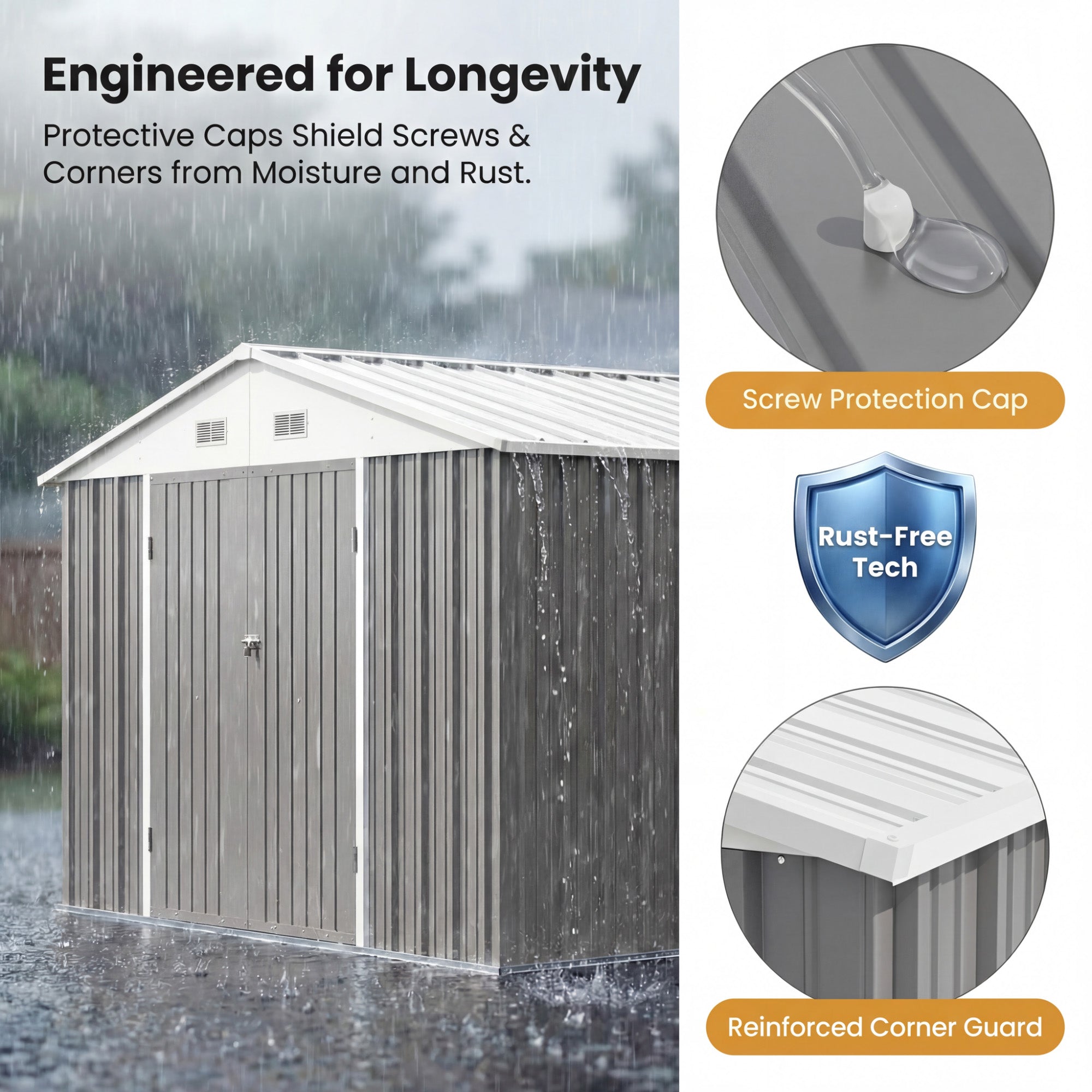 homall-metal-shed-ger-tehaus-metall-grau-10x12ft image 2