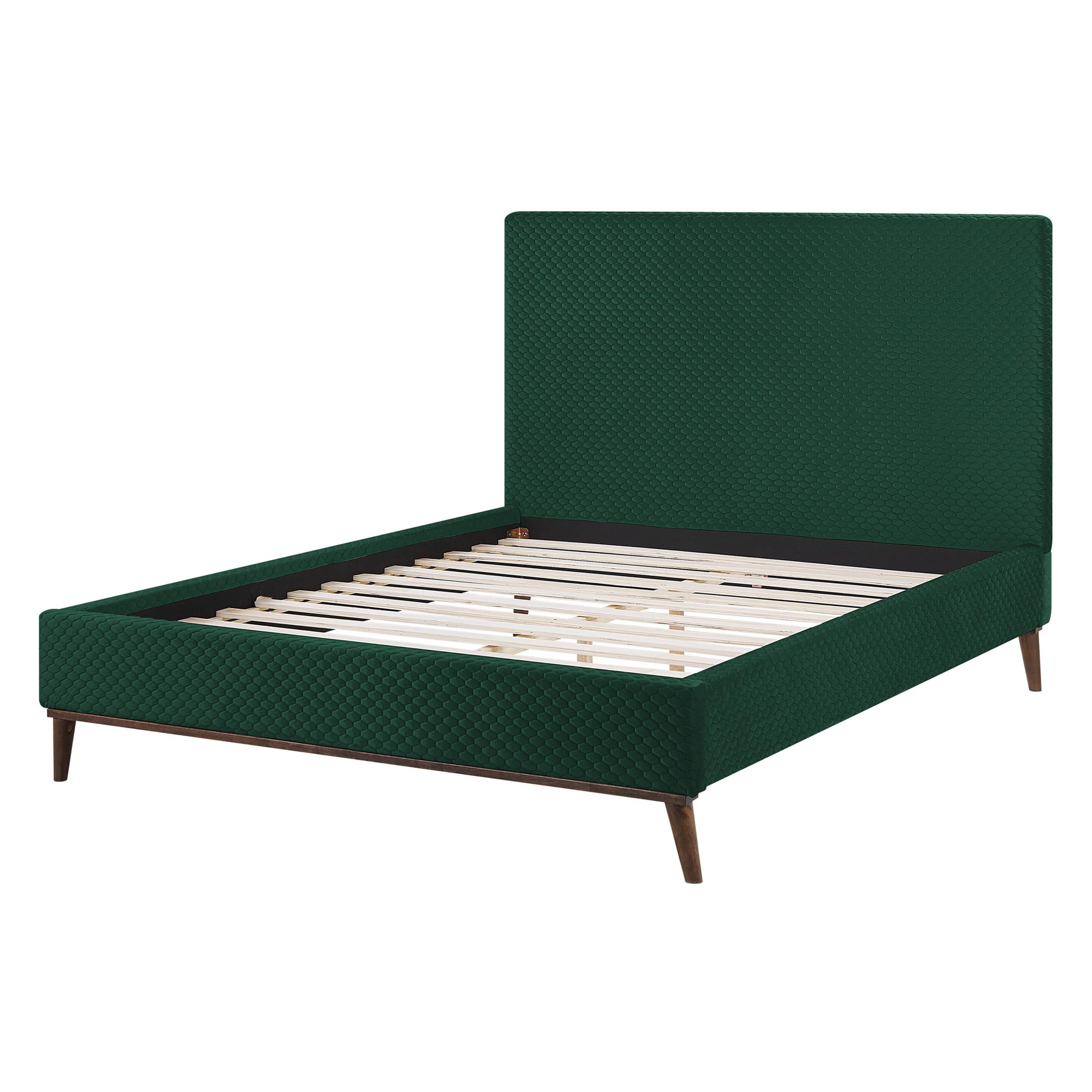 beliani-bayonne-samtbett-140x200-dunkelgr-n-samtstoff image 7