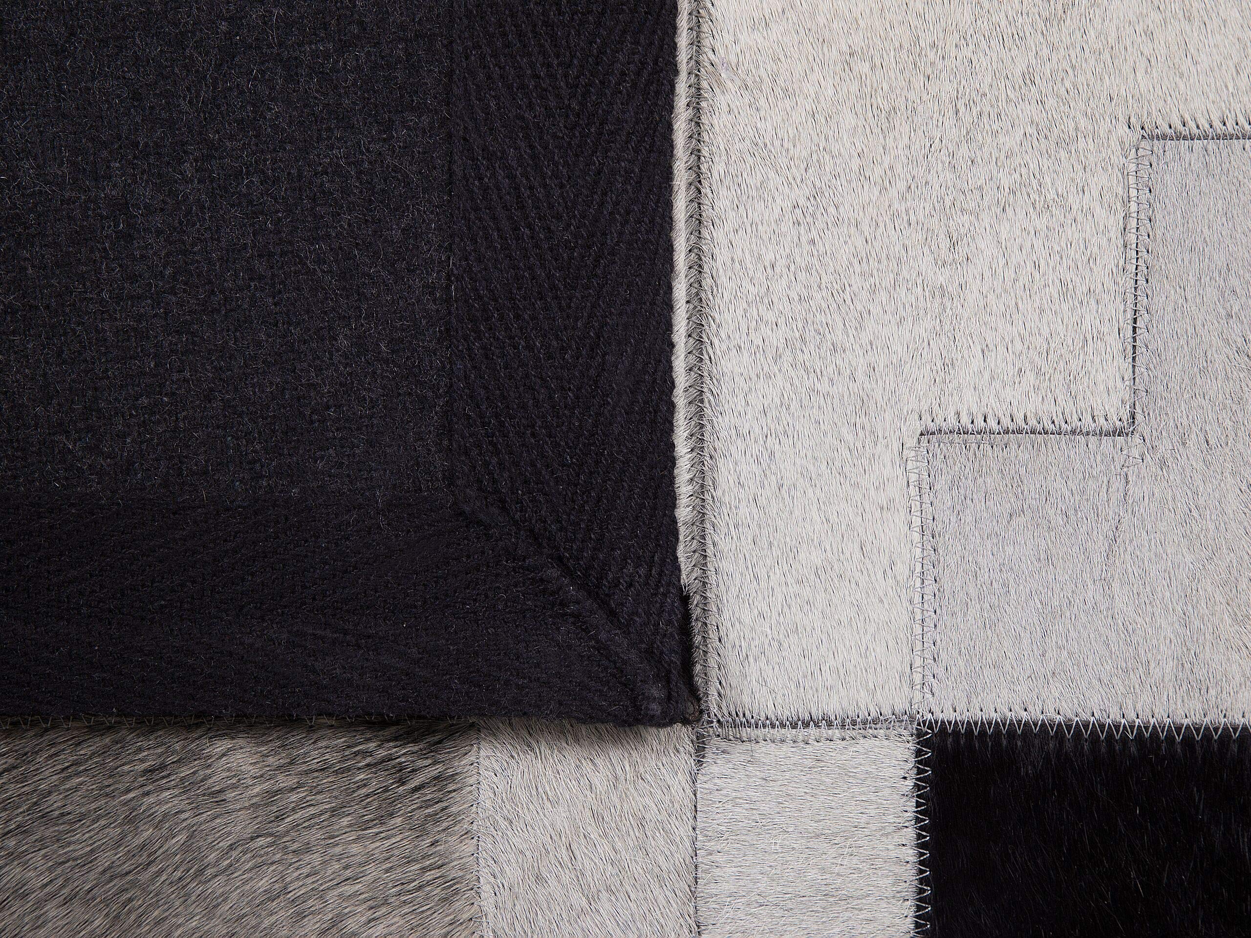 beliani-efirli-teppich-140x200-cm-schwarz-grau-leder-patchwork image 7