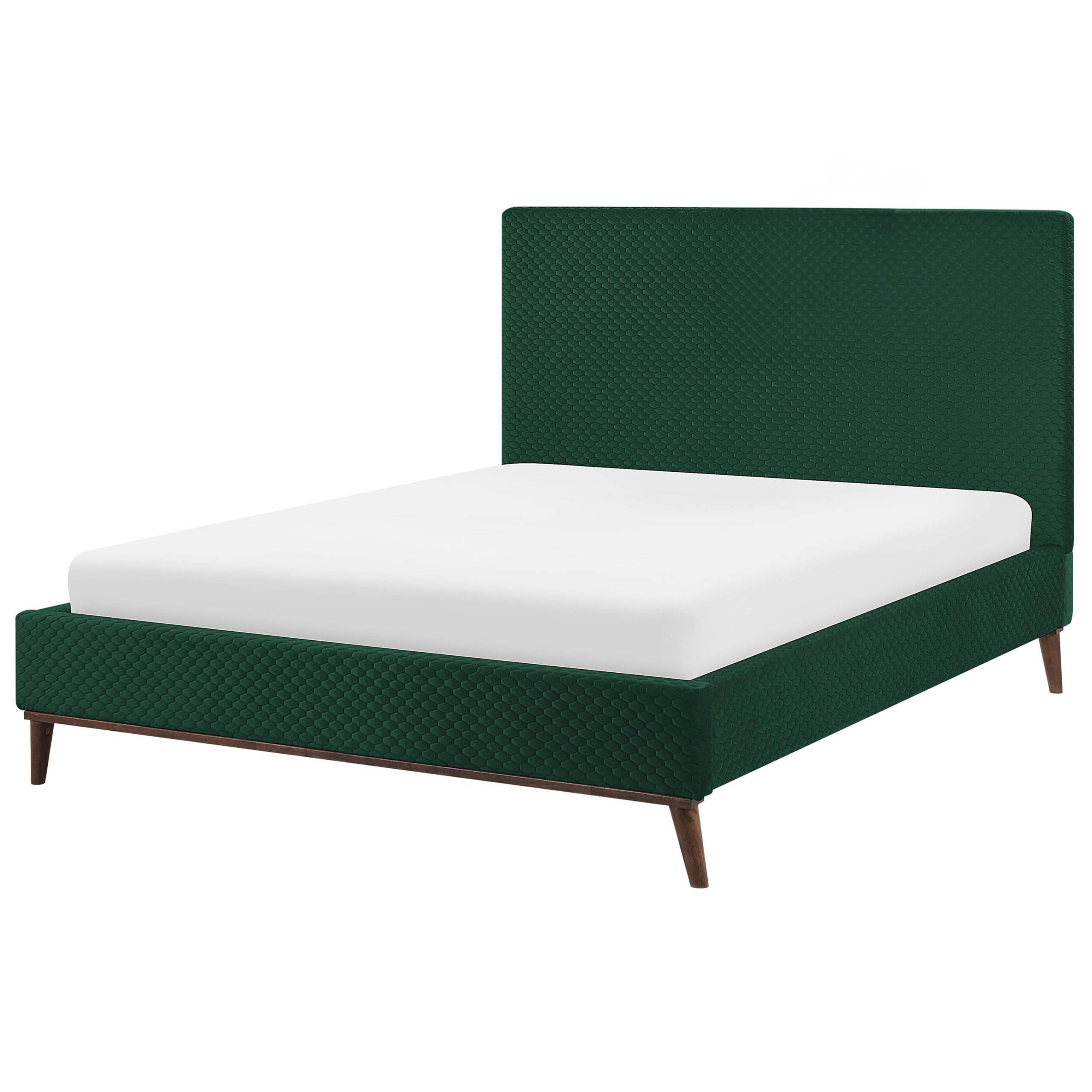 beliani-bayonne-samtbett-140x200-dunkelgr-n-samtstoff image 4