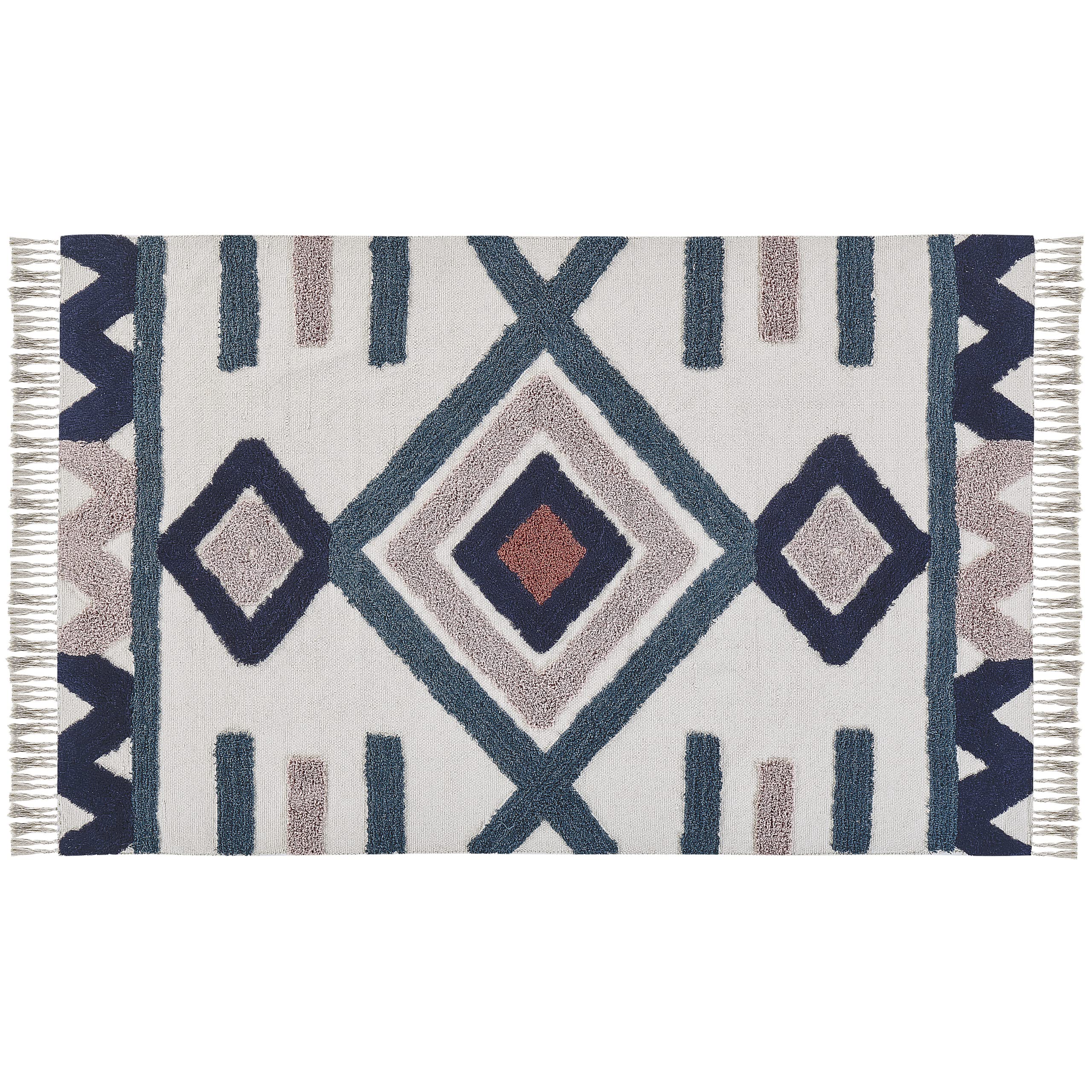 beliani-kozlu-teppich-160x230-baumwolle-fransen-geometrisch image 4