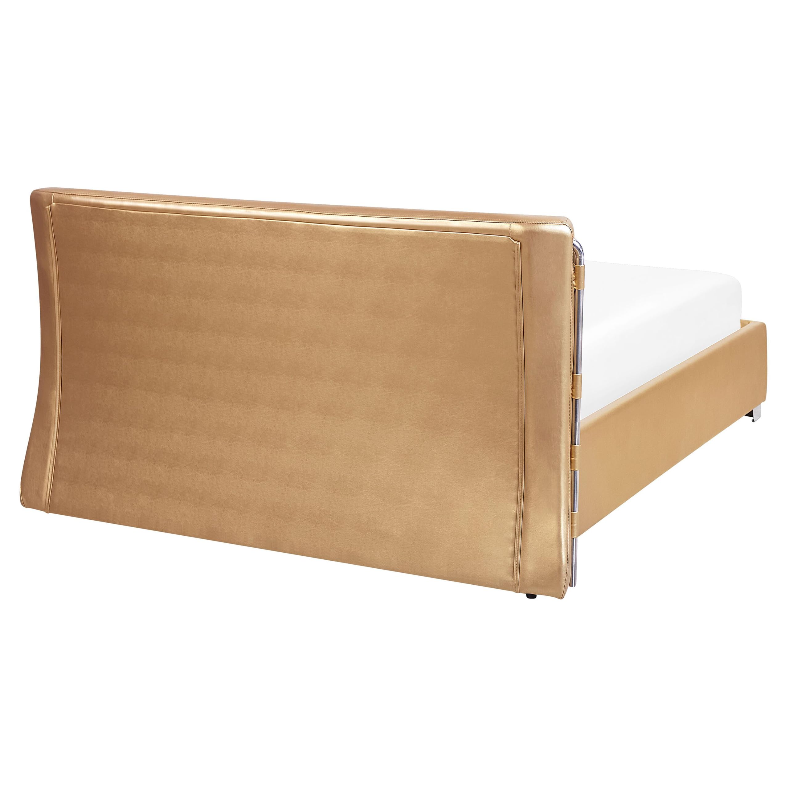 beliani-paris-lederbett-160x200-gold-echtleder-mit-led-beleuchtung image 7