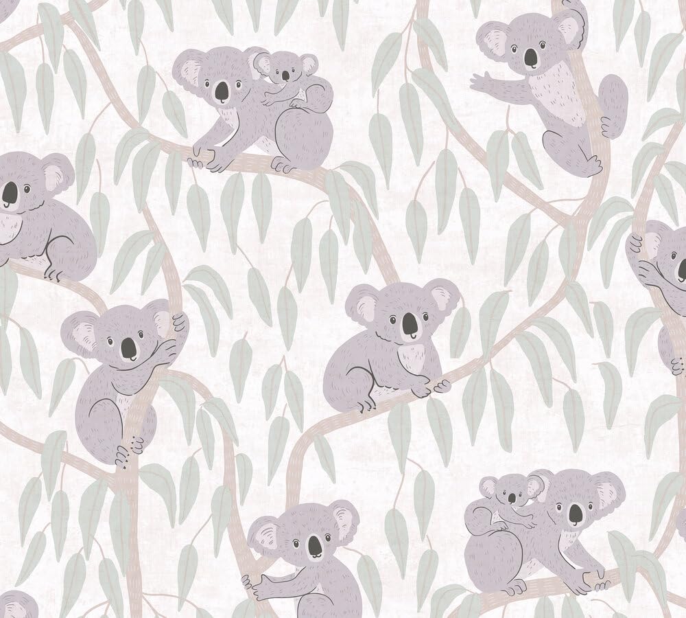 a-s-cr-ation-lilly-luis-koala-vliestapete-beige-gr-n-10-05m image 3