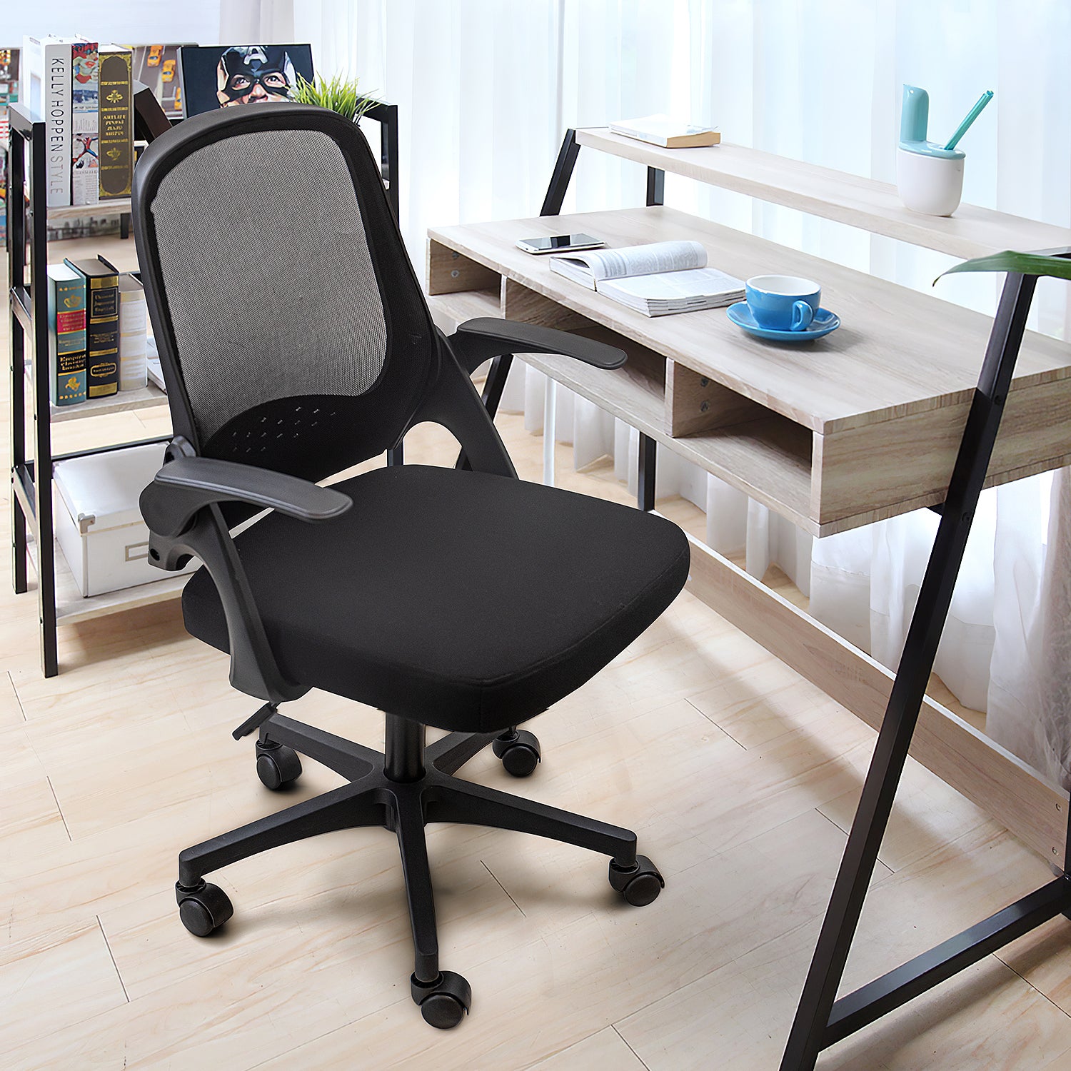 homall-office-mesh-chair-b-rostuhl-schwarz-mit-lordosenst-tze image 6