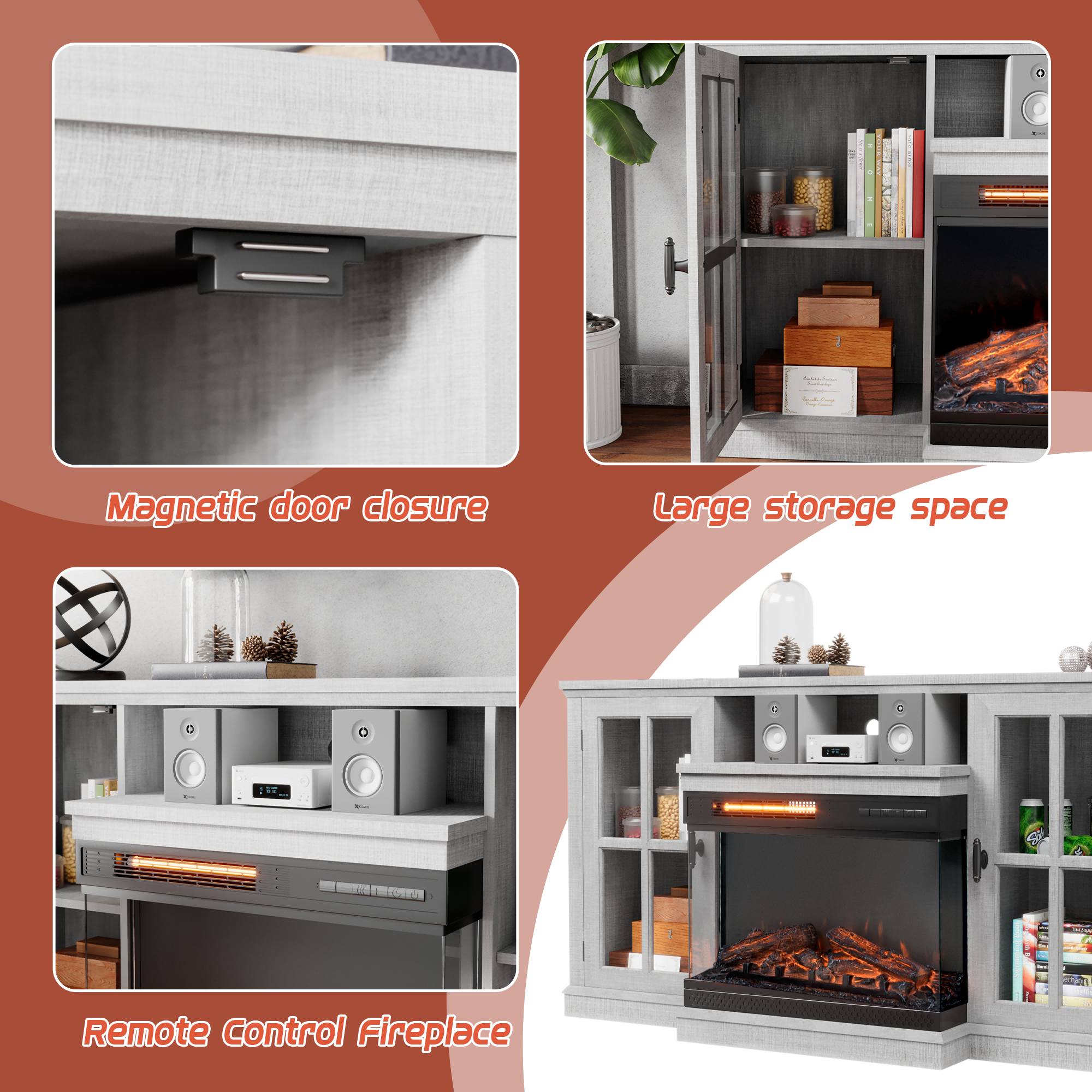 homall-tv-stand-lowboard-65-zoll-mit-kamin-schwarz-3-seitig-glas image 4