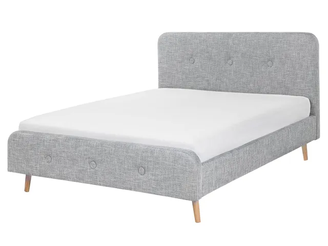 beliani-bettgestell-doppelbett-160x200-hellgrau-stoff image 1