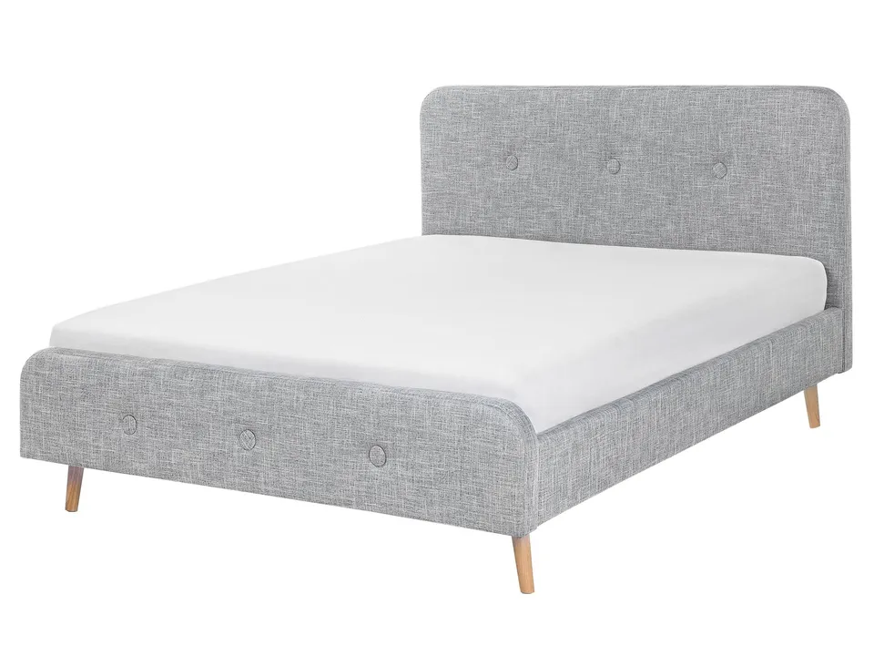 beliani-bettgestell-doppelbett-160x200-hellgrau-stoff image 1