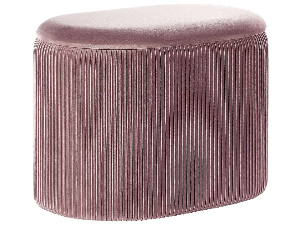 beliani-richland-pouf-samt-rosa-oval-55x35-mit-stauraum image 1
