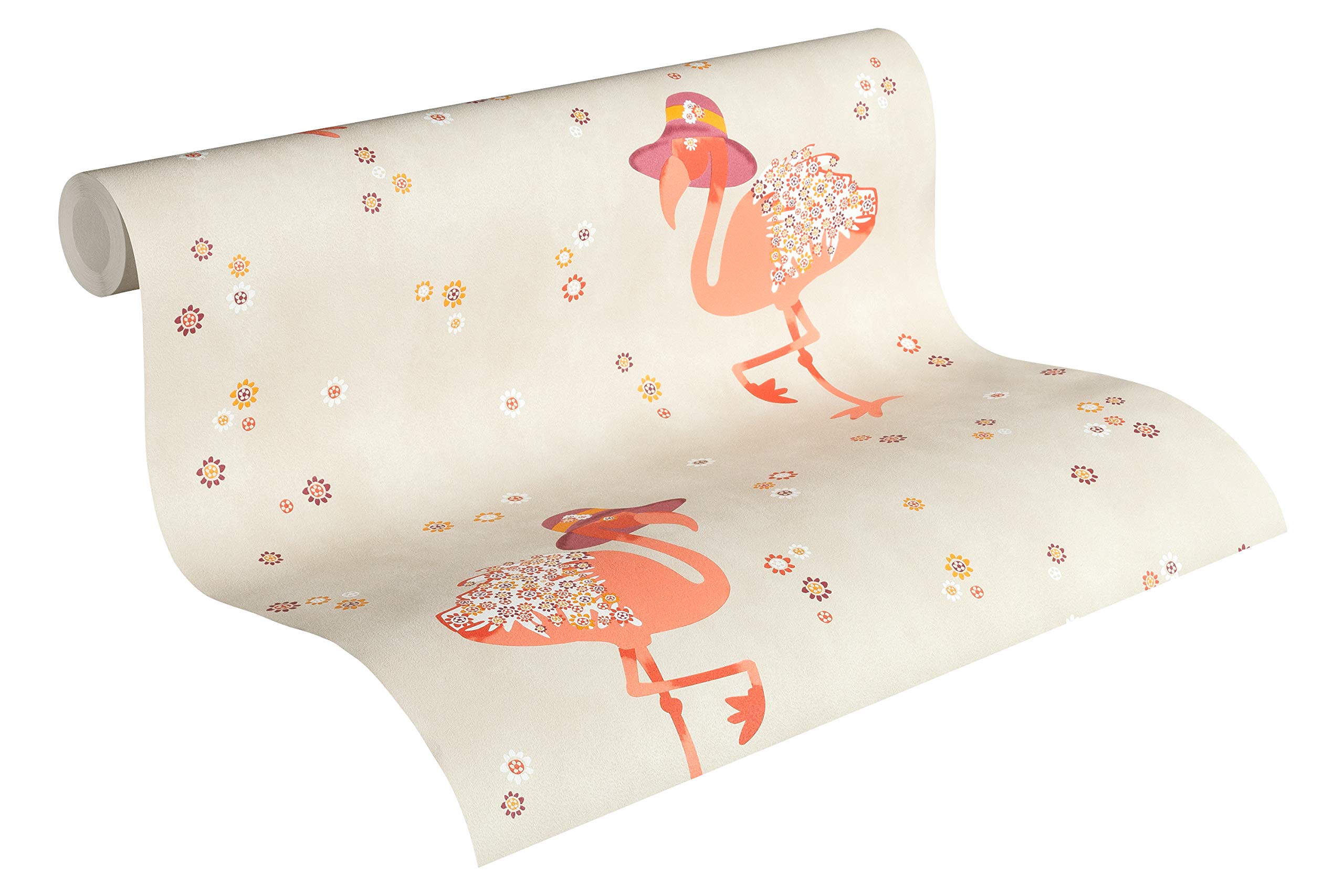 a-s-cr-ation-cozz-vliestapete-362912-flamingos-grau-beige image 1