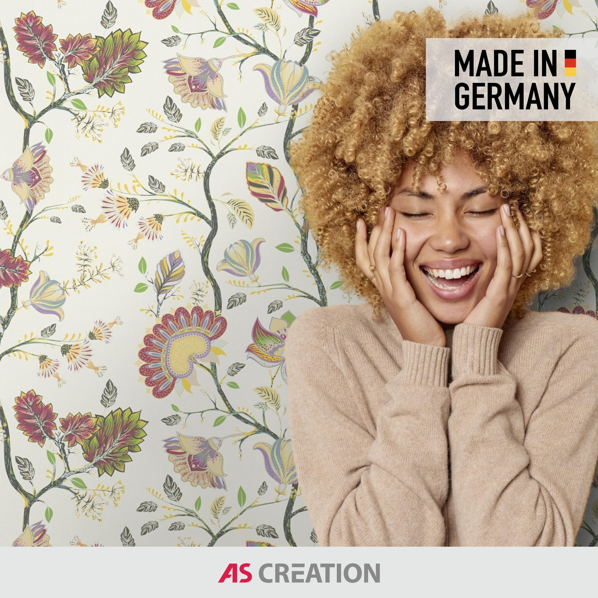new-walls-florale-vliestapete-bl-ten-rot-gr-n-beige-10m image 8