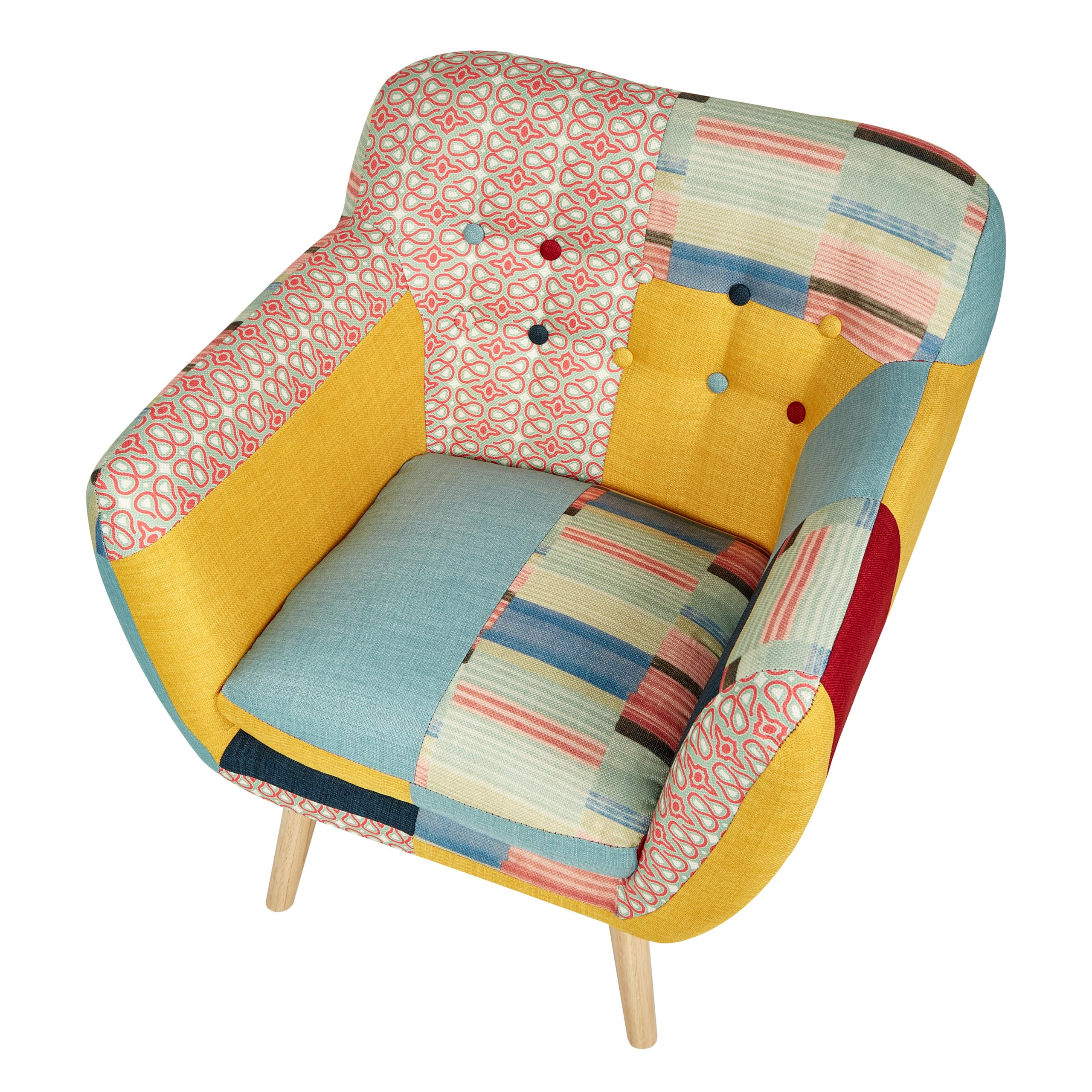 beliani-melby-sessel-bunt-patchwork-polyester image 6