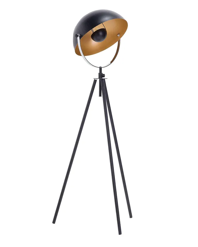 beliani-thames-stehlampe-schwarz-gold-metall-170-cm image 1