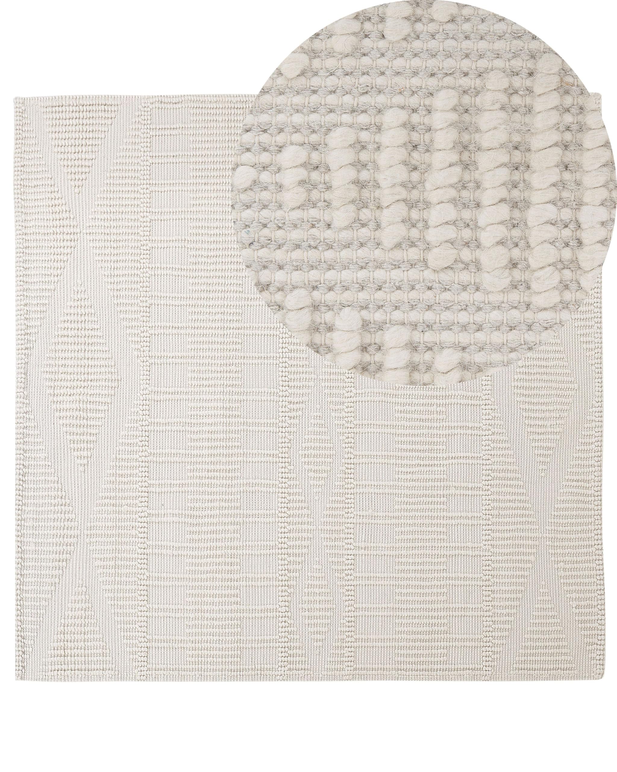 beliani-lapseki-teppich-wolle-beige-200x200-cm-boho image 1