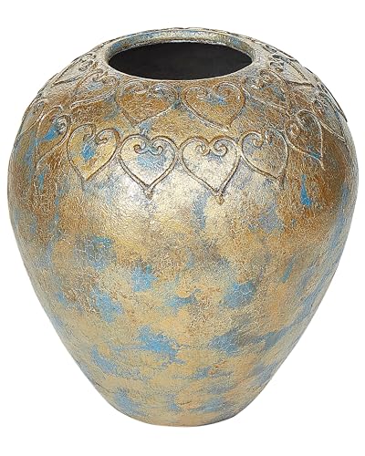 beliani-nida-deko-vase-gold-t-rkis-ton-33-cm image 8