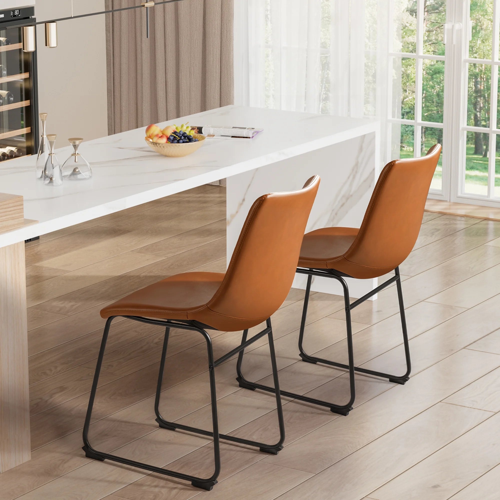 homall-bar-stool-barhocker-18-zoll-braun-2er-set-pu-leder image 8
