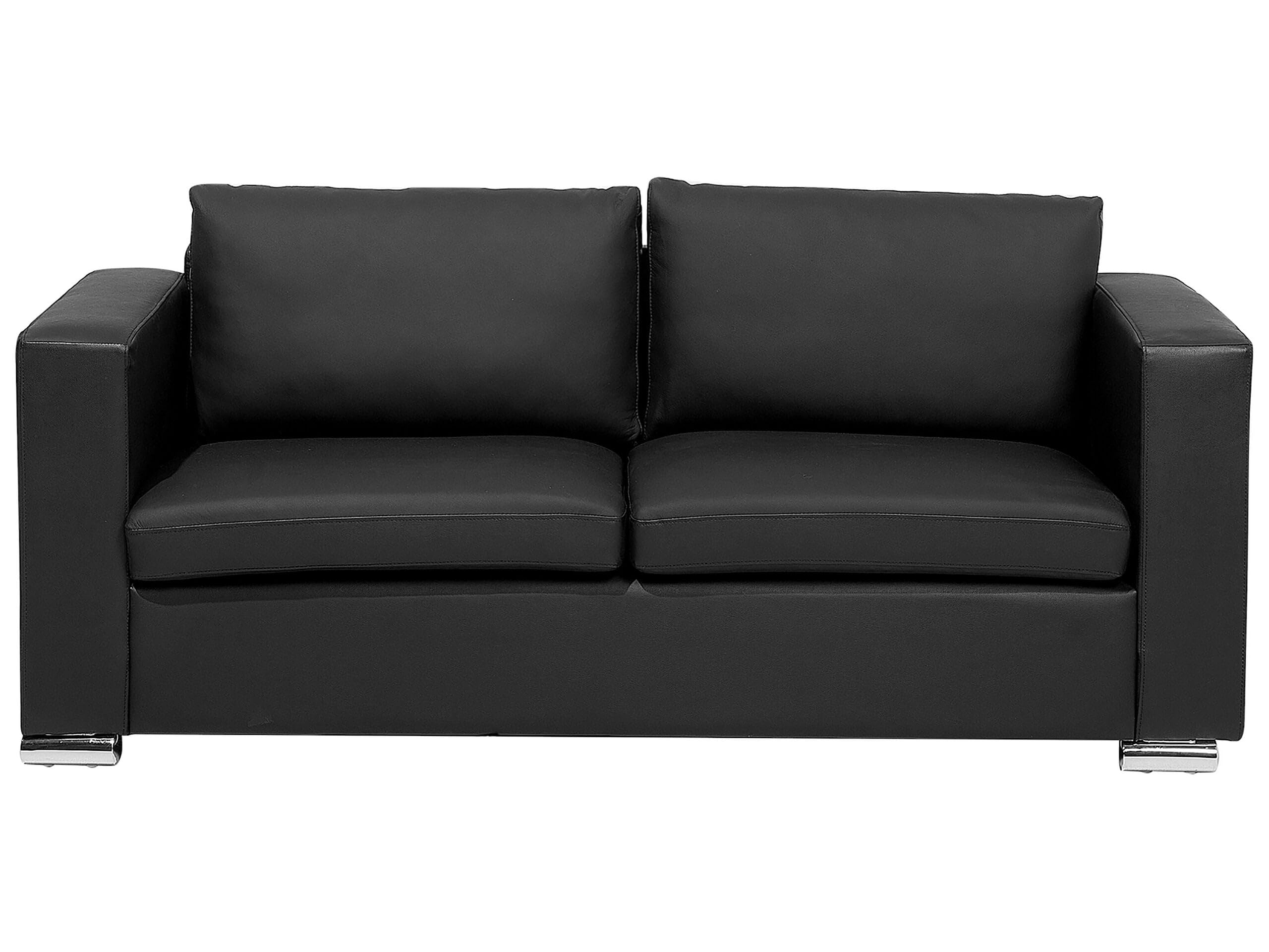 beliani-helsinki-3-sitzer-sofa-echtleder-schwarz image 1