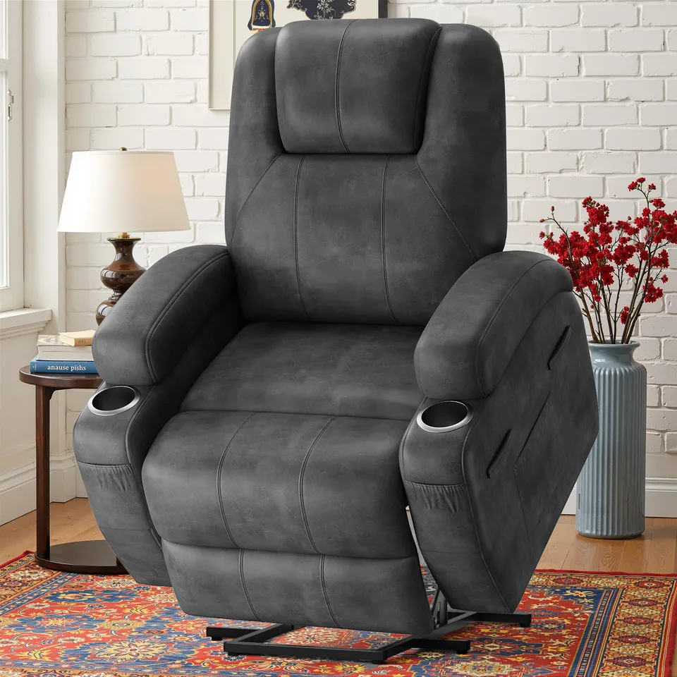 homall-recliner-chair-massagesessel-schwarz-mit-aufstehhilfe image 1
