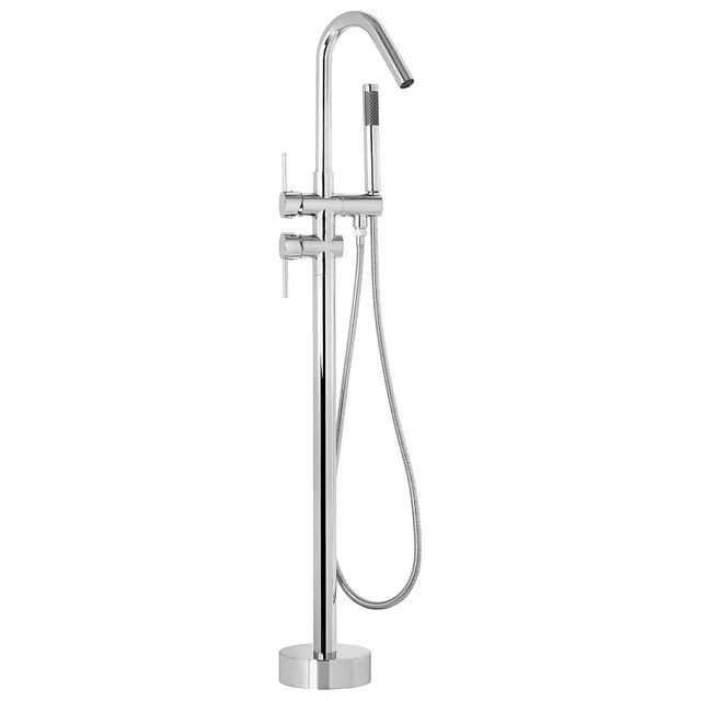 beliani-victoria-badewannenarmatur-freistehend-silber image 1