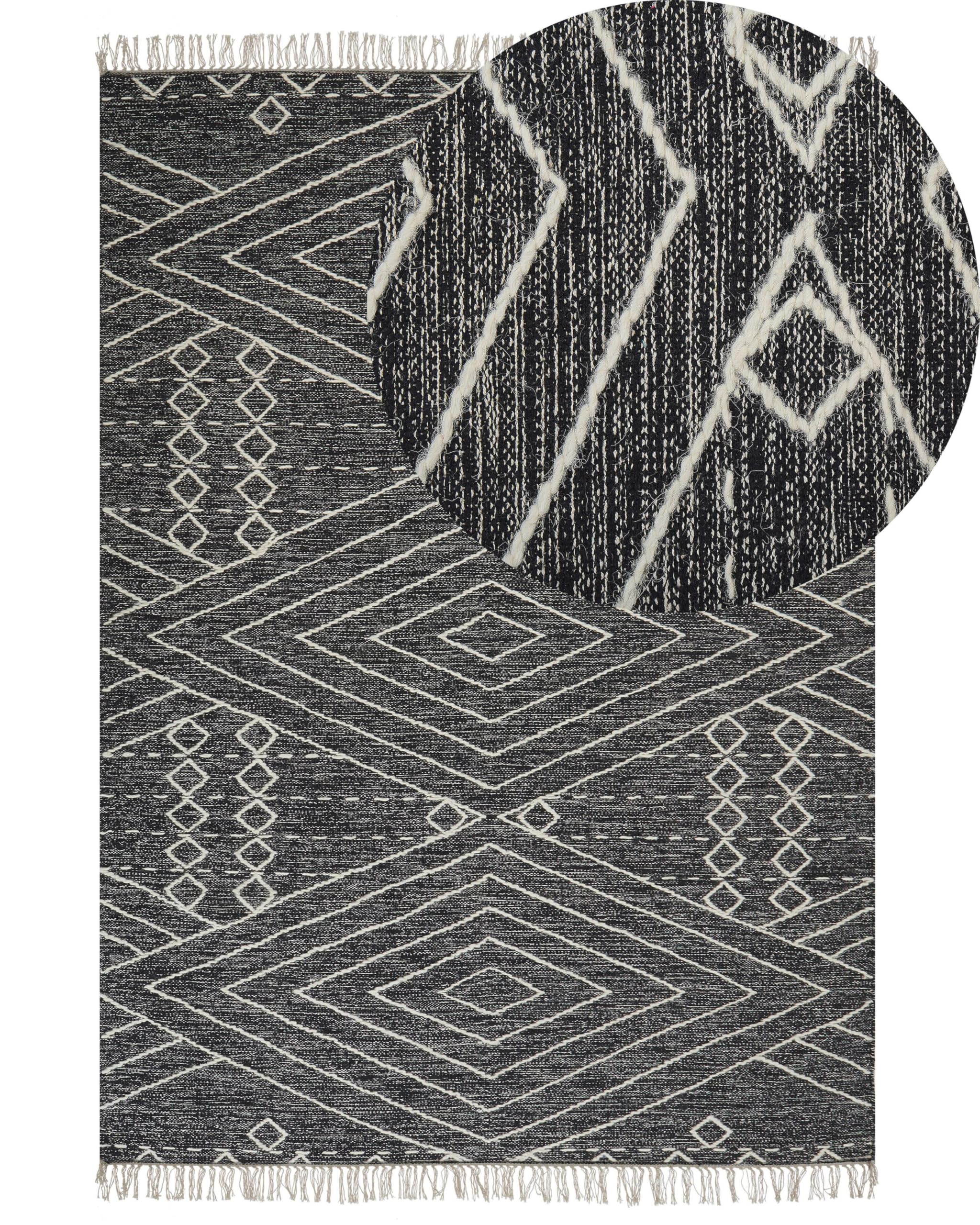 beliani-khenifra-teppich-80x150-hellgrau-geometrisch-baumwolle image 8
