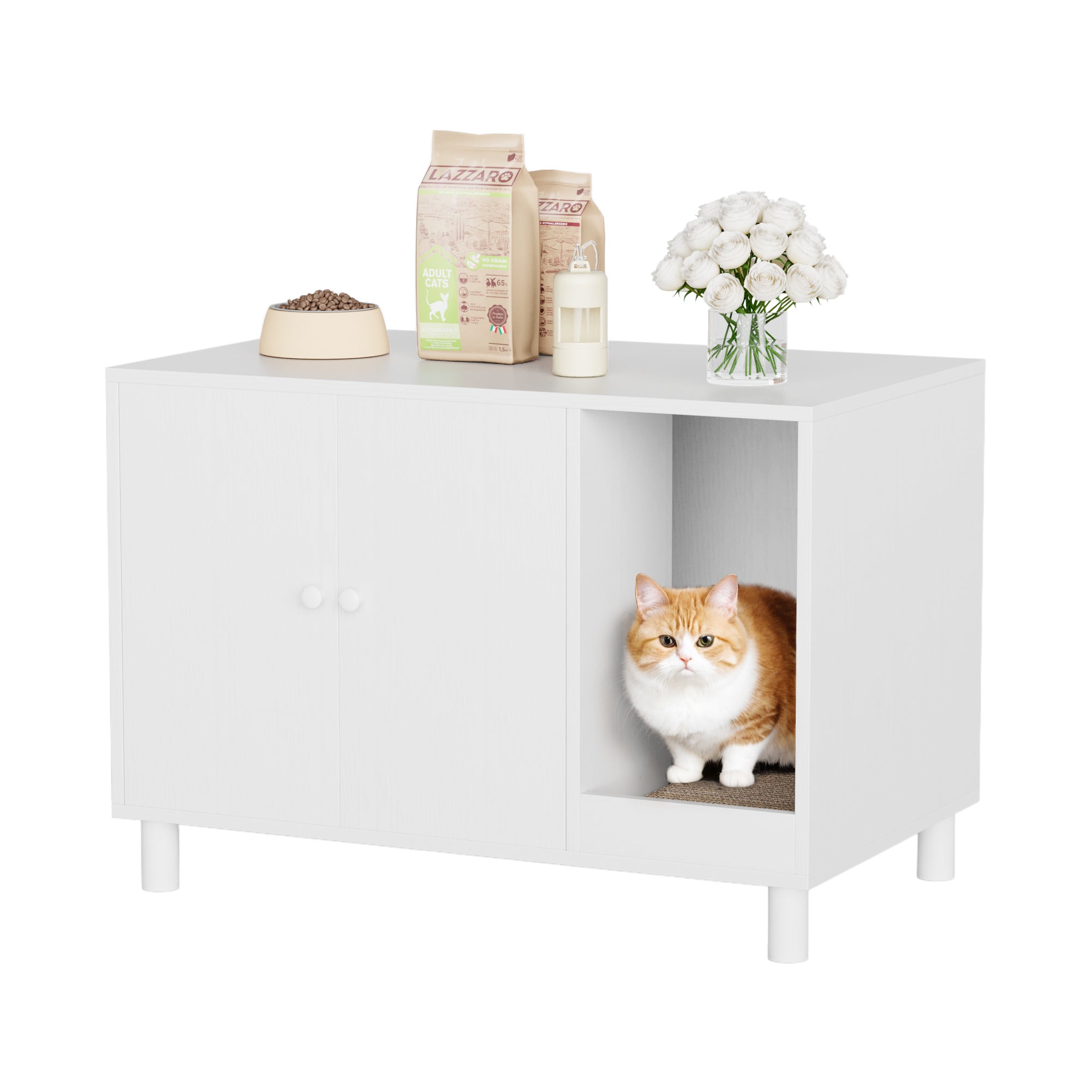 homall-shelf-katzenschrank-katzenklo-m-bel-wei-mit-matte image 5