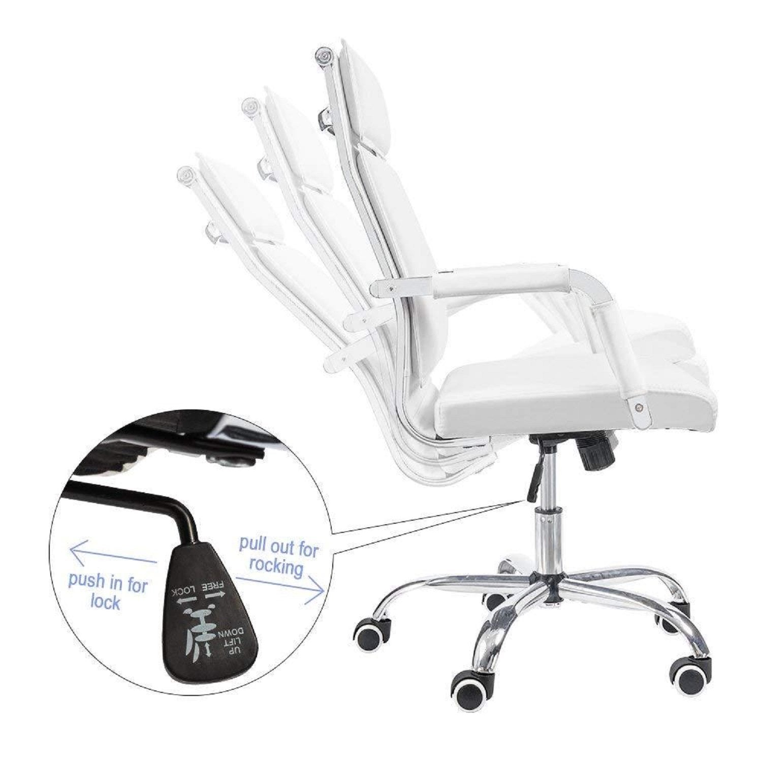 homall-office-leather-chair-b-rostuhl-schwarz-mittelhoch image 7