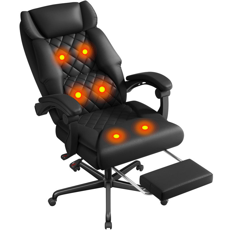 homall-recliner-chair-massage-b-rostuhl-schwarz-mit-w-rme image 2