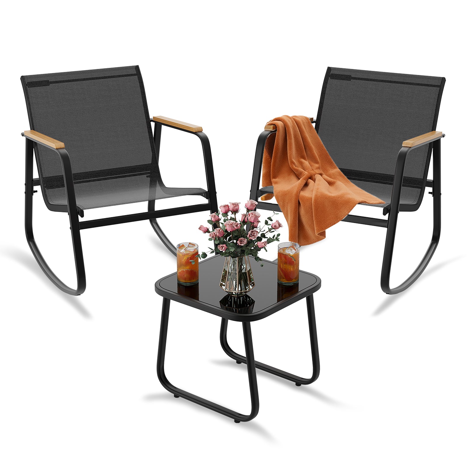 bealife-gartenm-bel-wr218-set-grau-3-teilig-schaukelstuhl-glastisch image 2