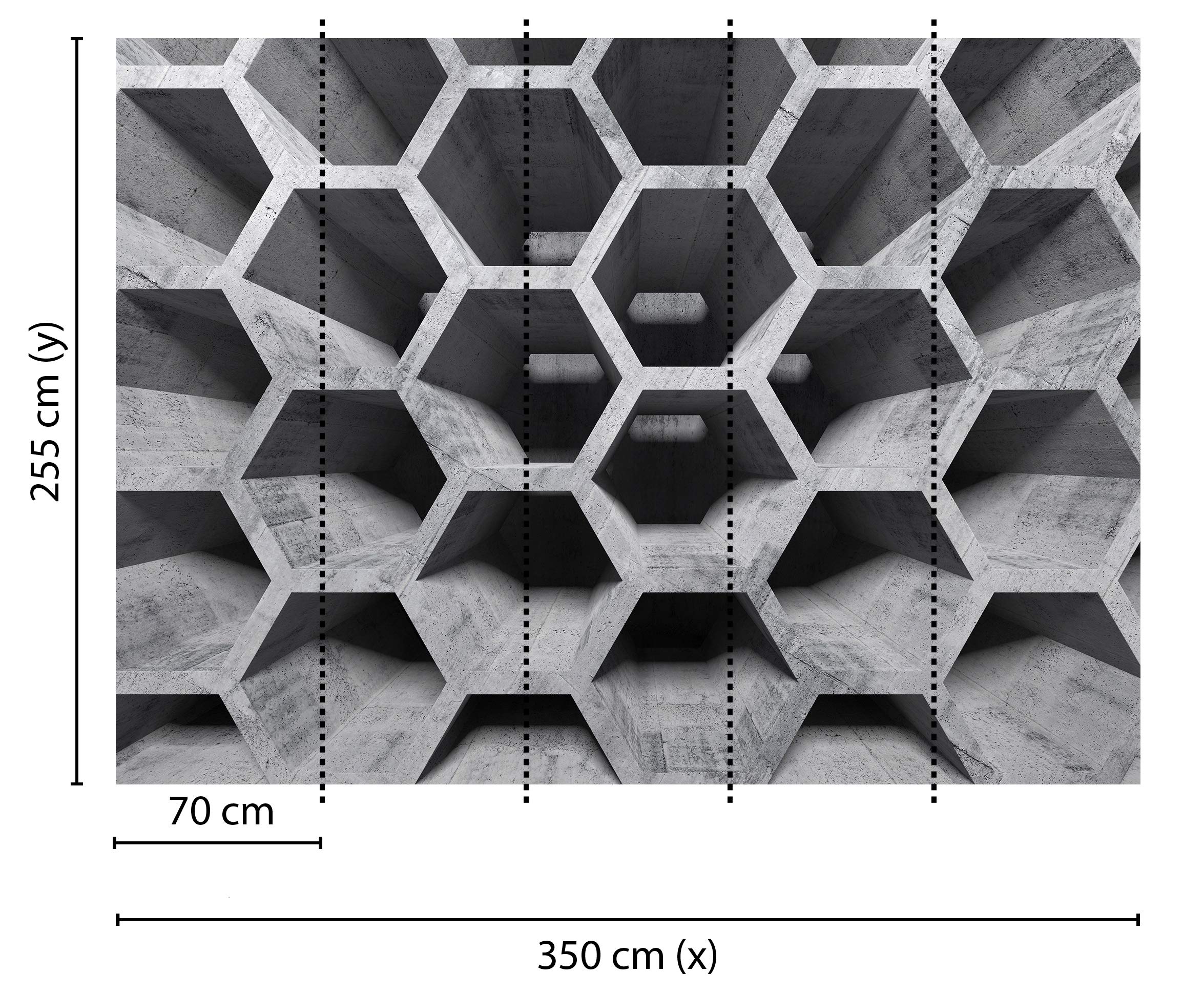 a-s-cr-ation-designwalls-fototapete-3d-honeycomb-350x255-cm image 2