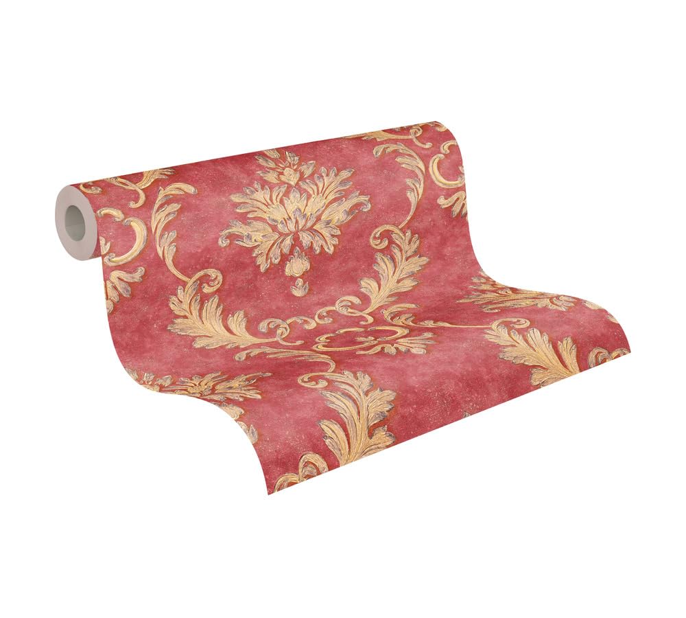 architects-paper-32422-6-vliestapete-rot-metallic-barock image 4