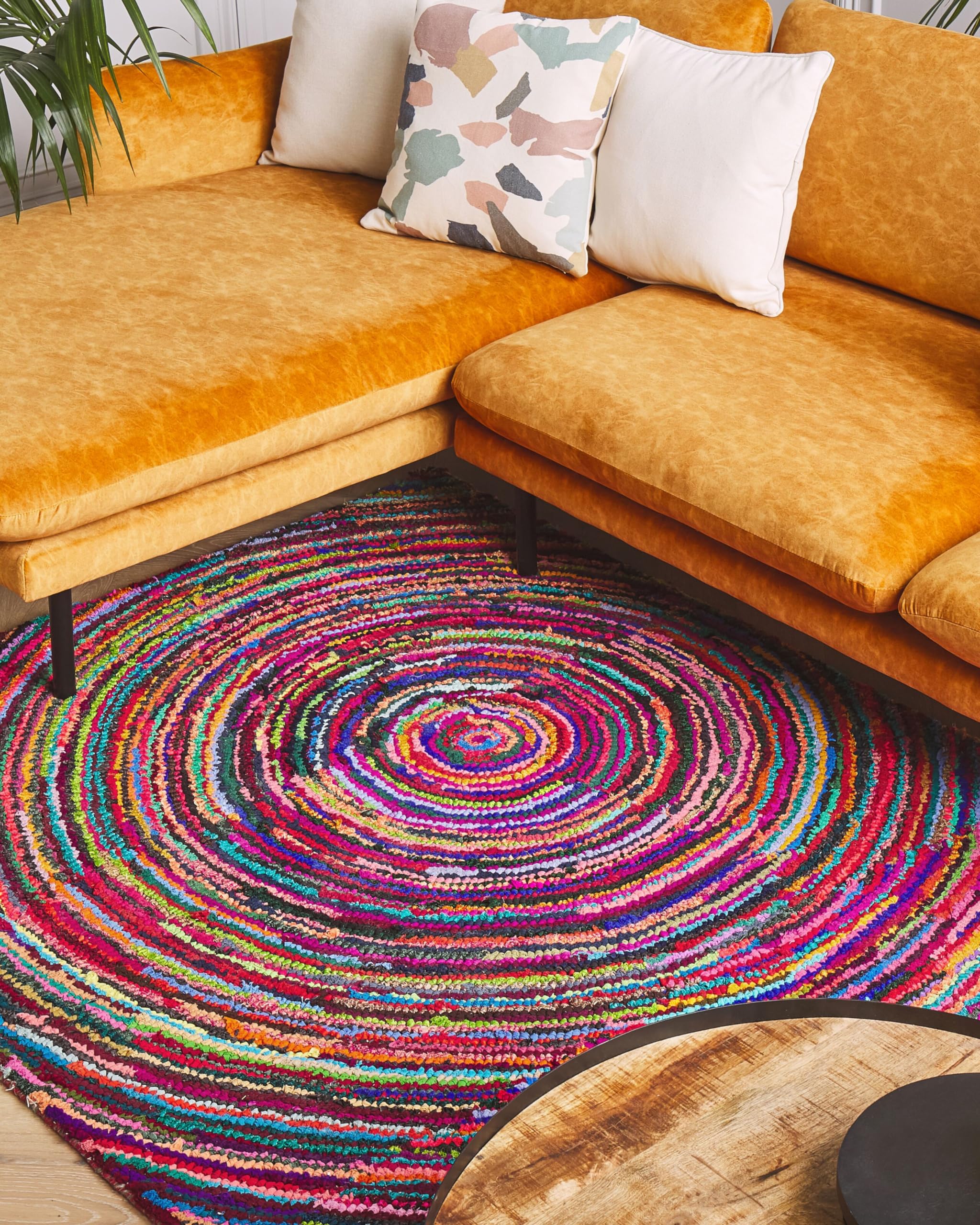 beliani-malatya-teppich-160x230-bunt-spiralmuster-kurzflor image 2
