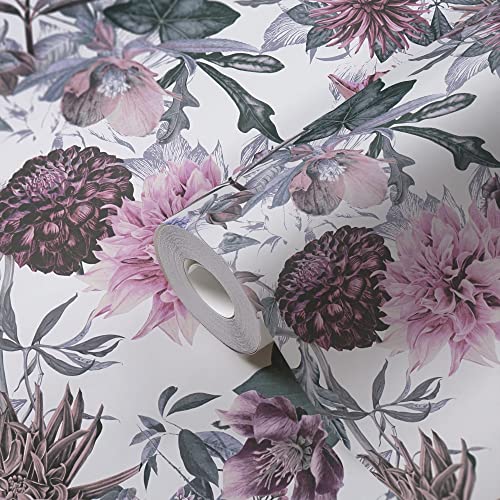 a-s-cr-ation-dream-flowery-381752-vliestapete-blumen-wei-lila image 8