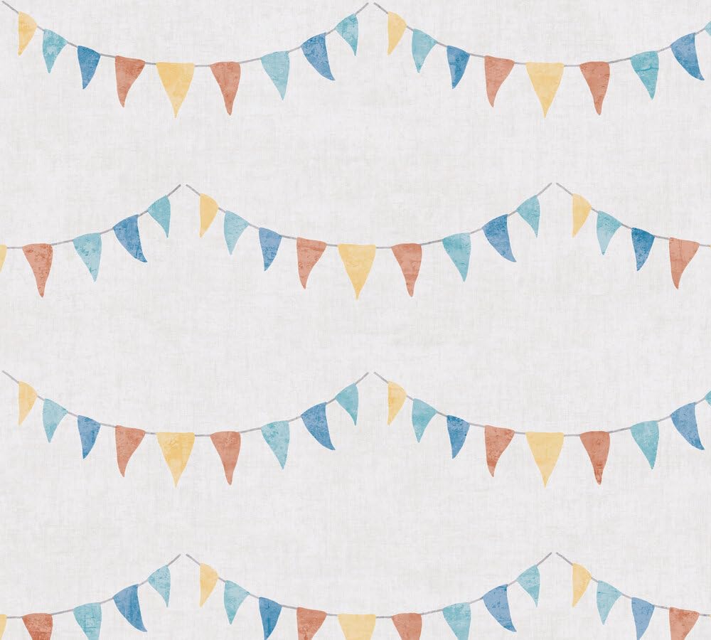 a-s-cr-ation-lilly-luis-wimpeltapete-vlies-blau-gelb-rot image 3