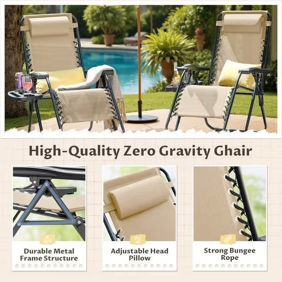 homall-patio-furniture-zero-gravity-liegestuhl-braun-2er-set image 6