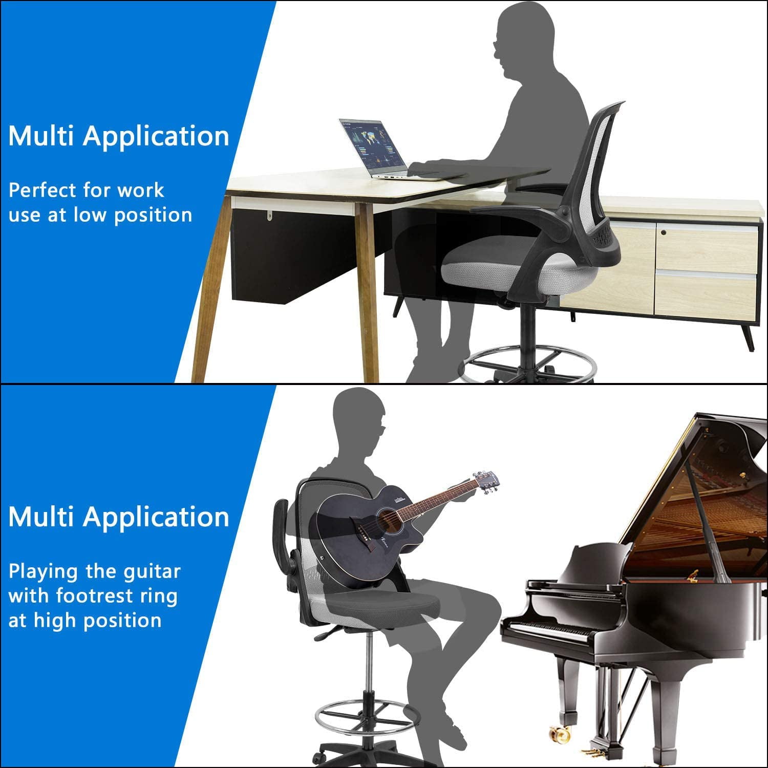 homall-standing-desk-b-rostuhl-hoch-schwarz-mit-fu-ring image 8
