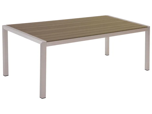 beliani-vernio-gartentisch-braun-180x90-aluminium image 1