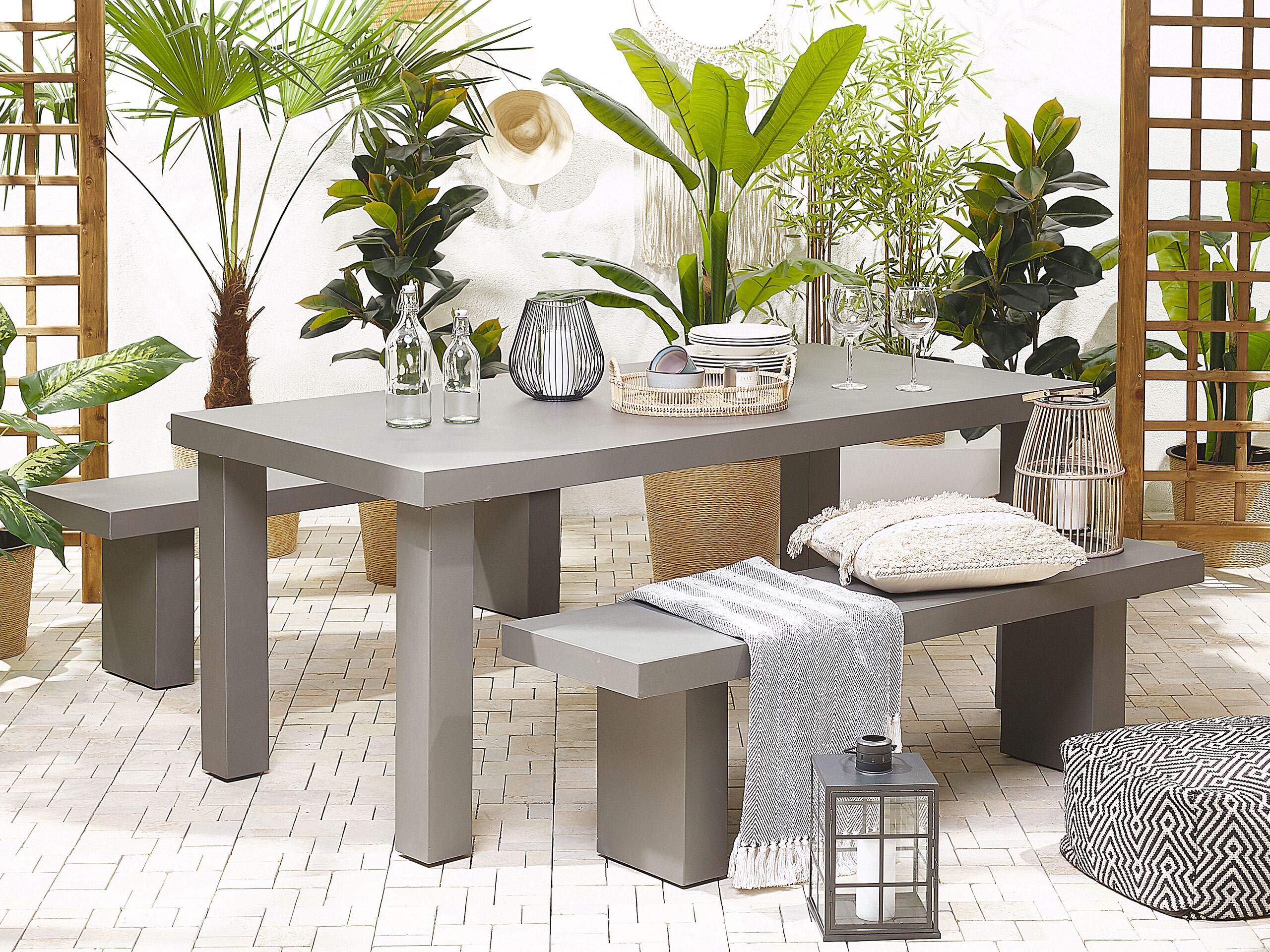 beliani-taranto-gartentisch-set-beton-grau-4-personen-180-cm image 2