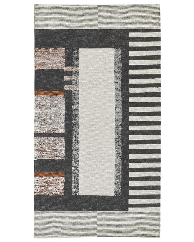 beliani-kakinada-l-ufer-80x150-baumwolle-bunt-abstrakt image 1