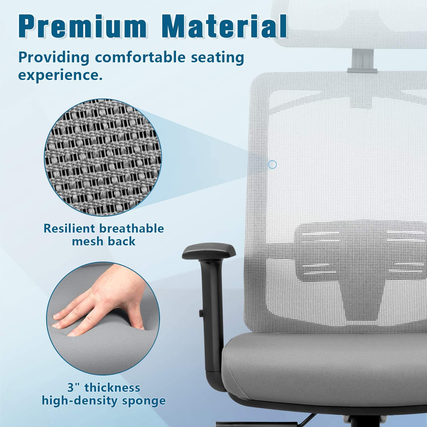 homall-office-mesh-chair-b-rostuhl-schwarz-ergonomisch-kopfst-tze image 4