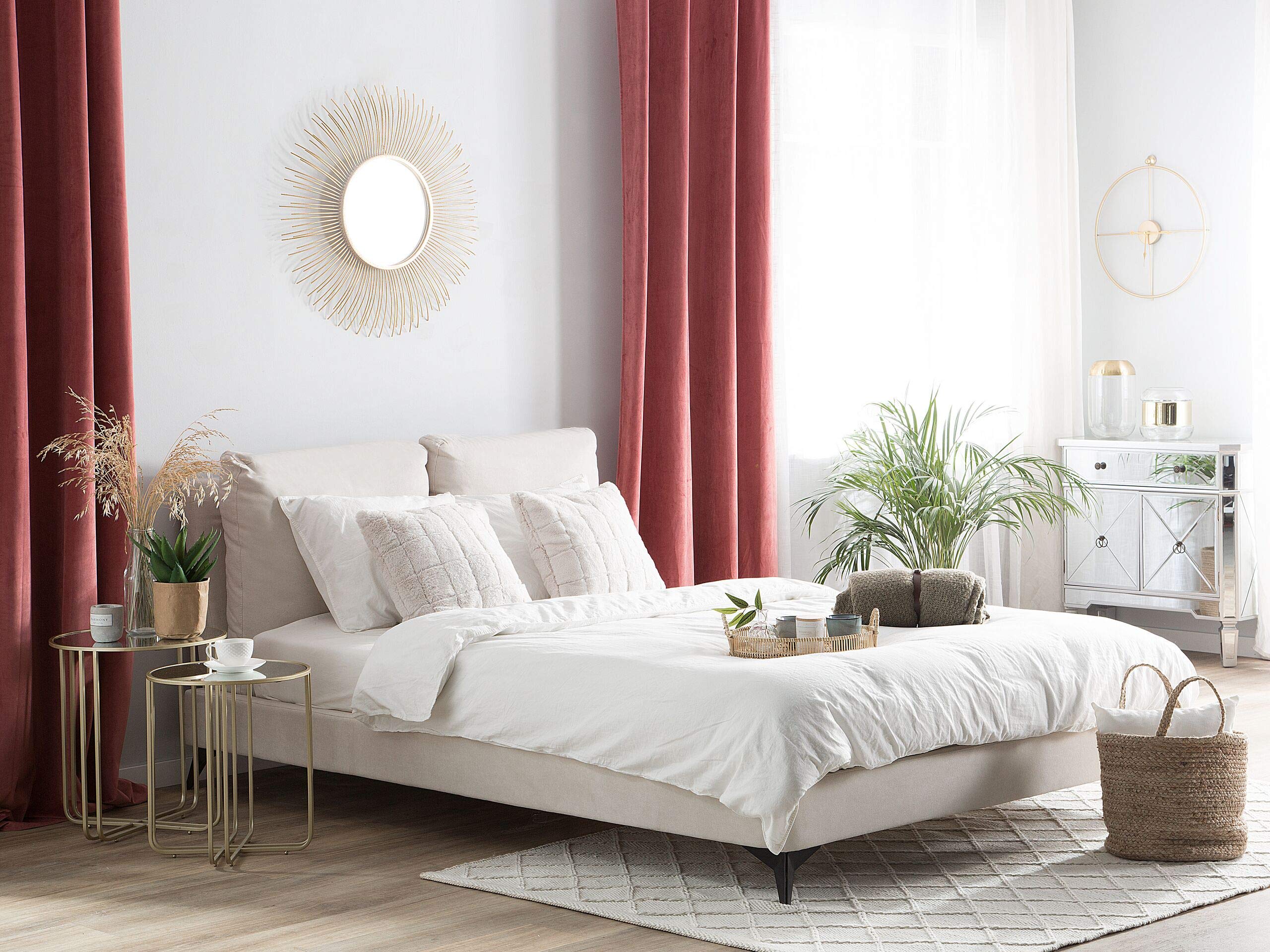 beliani-melle-polsterbett-140x200-beige-chenille-mit-kopfteil image 2