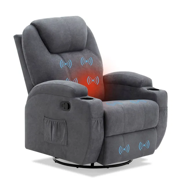 homall-recliner-chair-relaxsessel-massagesessel-stoff-grau image 1