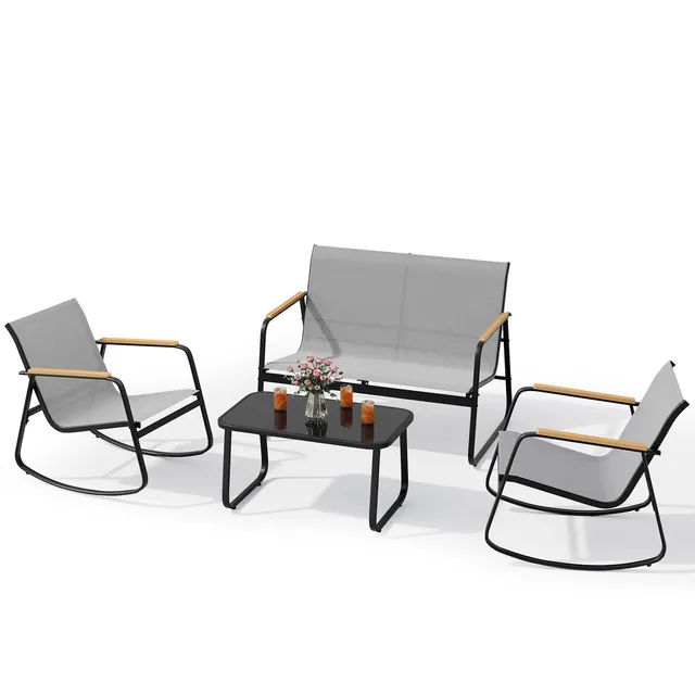 bealife-wr314-gartenm-bel-set-4-teilig-grau-wetterfest image 1