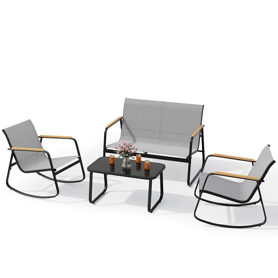 bealife-wr314-gartenm-bel-set-4-teilig-grau-wetterfest image 1