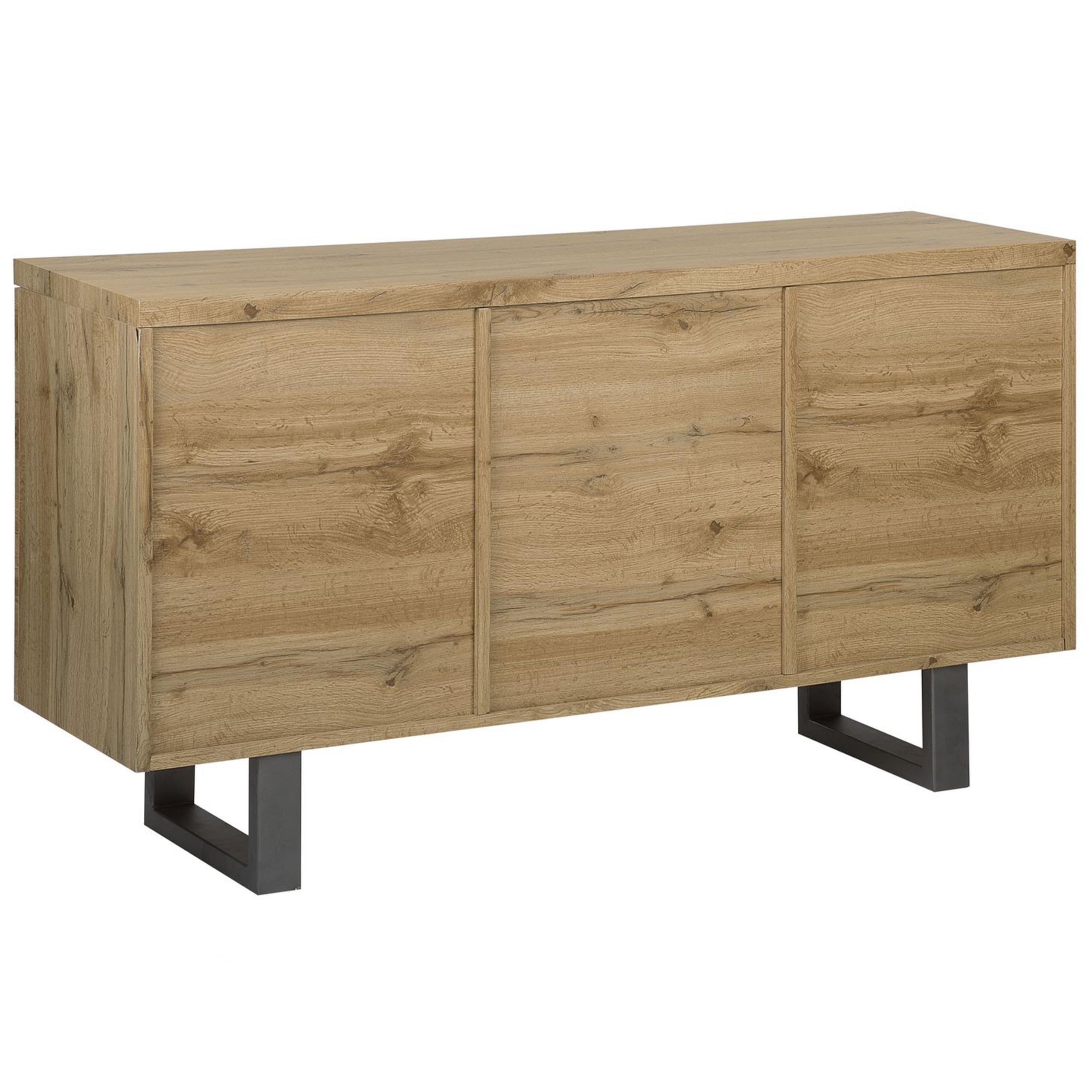 beliani-timber-sideboard-140-cm-hell-kommode-3-t-ren image 6