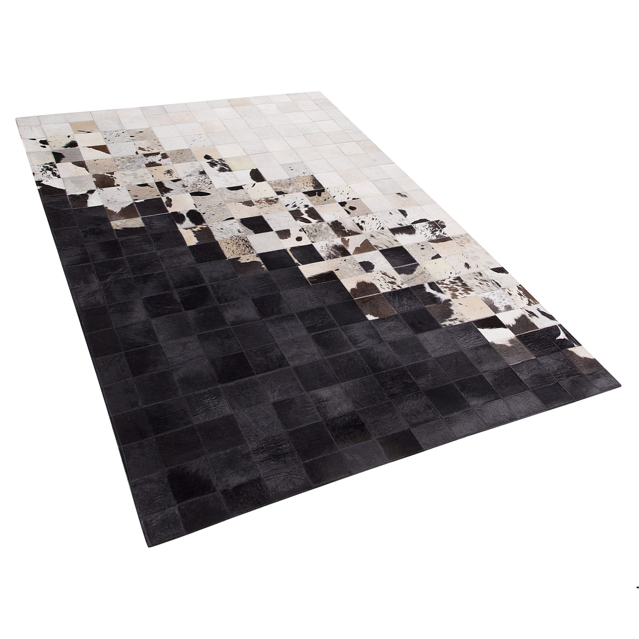beliani-kemah-lederteppich-wei-schwarz-140-x-200-cm-leder image 3